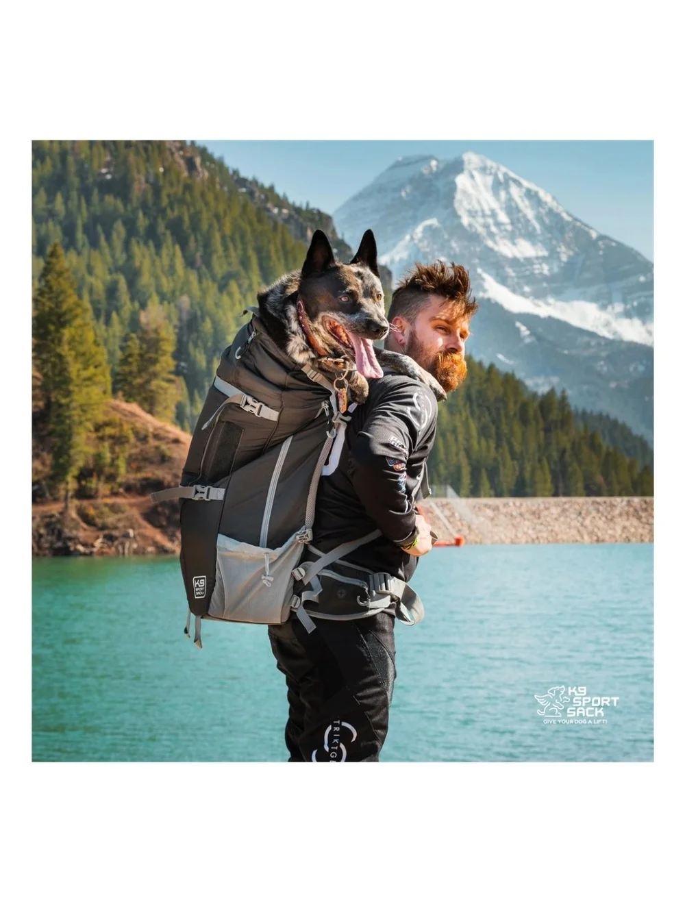 K9 Sport Sack Dog Carrier Backpack - Gray HOLDS UP TO 80 LBS